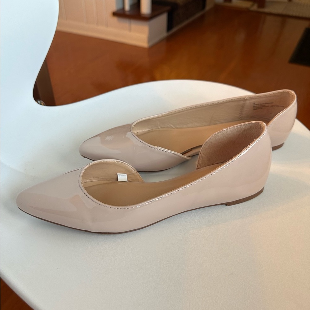 Nude Patent Leather Flats by a new day. Size 7.5.
